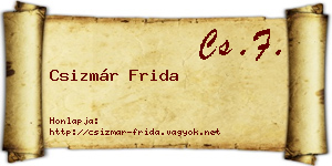 Csizmár Frida névjegykártya